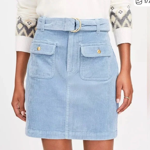 New!! Loft patch pocket corduroy skirt 4 - Picture 1 of 7